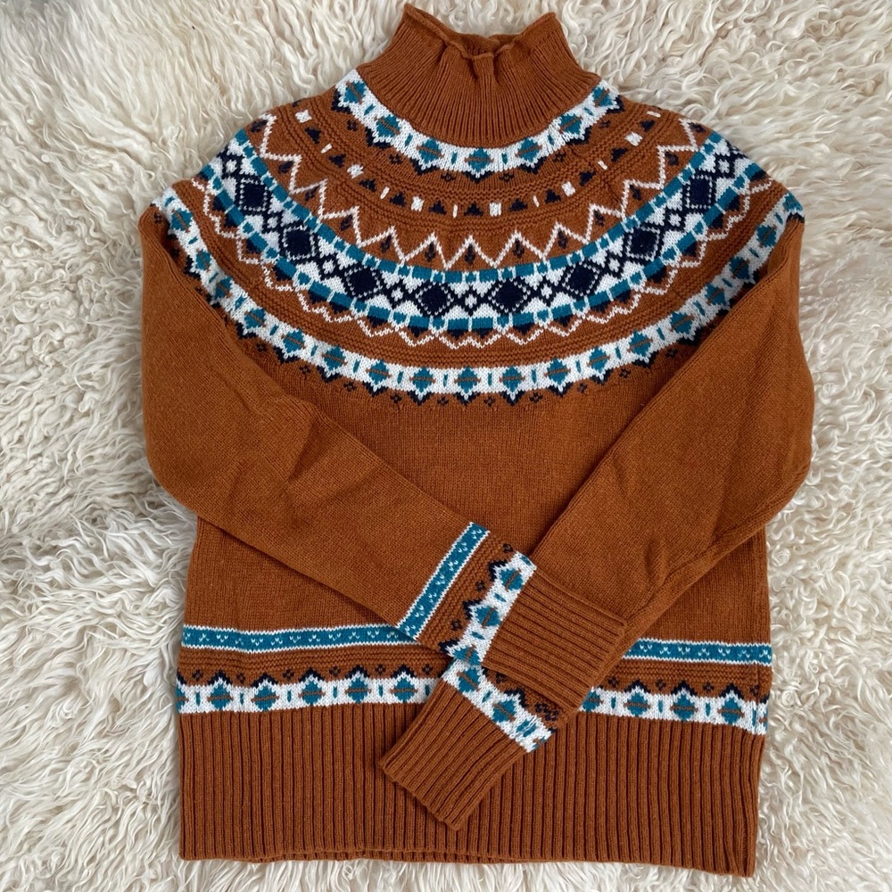 J. Crew Lambswool Sweater in Fair Isle, size S - Picture 6 of 7